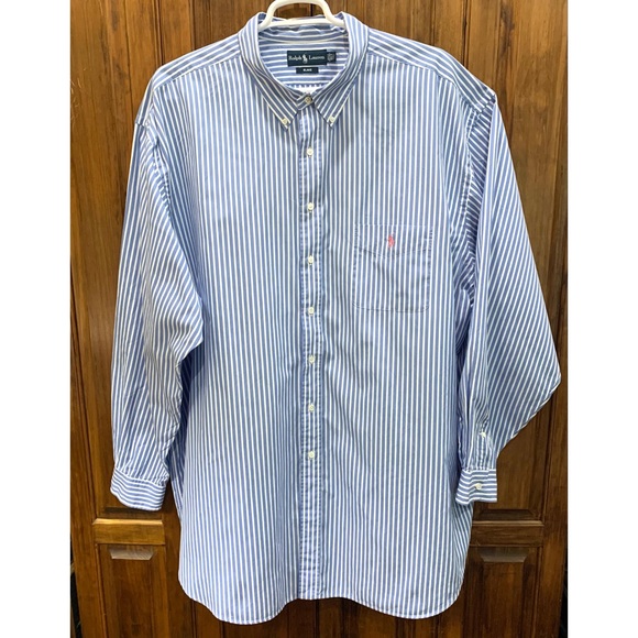 Ralph Lauren Other - Ralph Lauren Blake Light Blue Stripe Shirt  Sz 4XL Tall